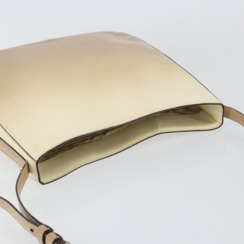 Authentic PRADA Shoulder Bag Patent leather Beige - Picture 13 of 16
